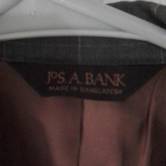 38s Slim Jos.A.Banks Charcoal Window Pane Suit - Picture 2 of 8